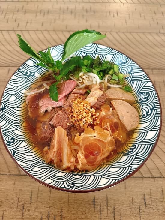 A real Senlek noodle soup served at Senlek Thai Rice & Noodles.